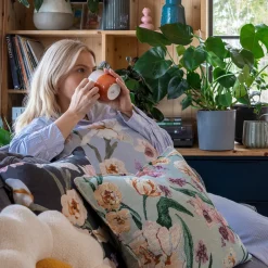 Pentik Tyynynpäälliset Ja Tyynyt^Helmililja Tyynynpäällinen Vaaleansininen