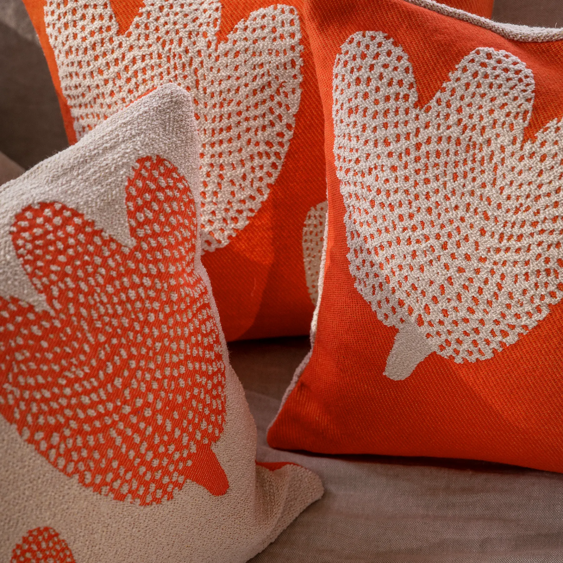 Pentik Tyynynpäälliset Ja Tyynyt^Lapinvuokko Jacquard Tyynynpäällinen Oranssi