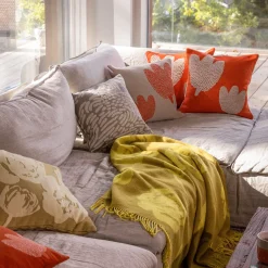 Pentik Tyynynpäälliset Ja Tyynyt^Lapinvuokko Jacquard Tyynynpäällinen Oranssi