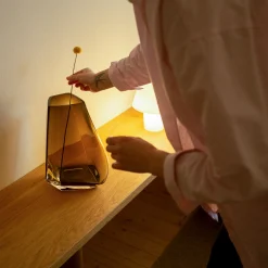 Pentik Maljakot Ja Amppelit^Lohkare Lasimaljakko Ruskea