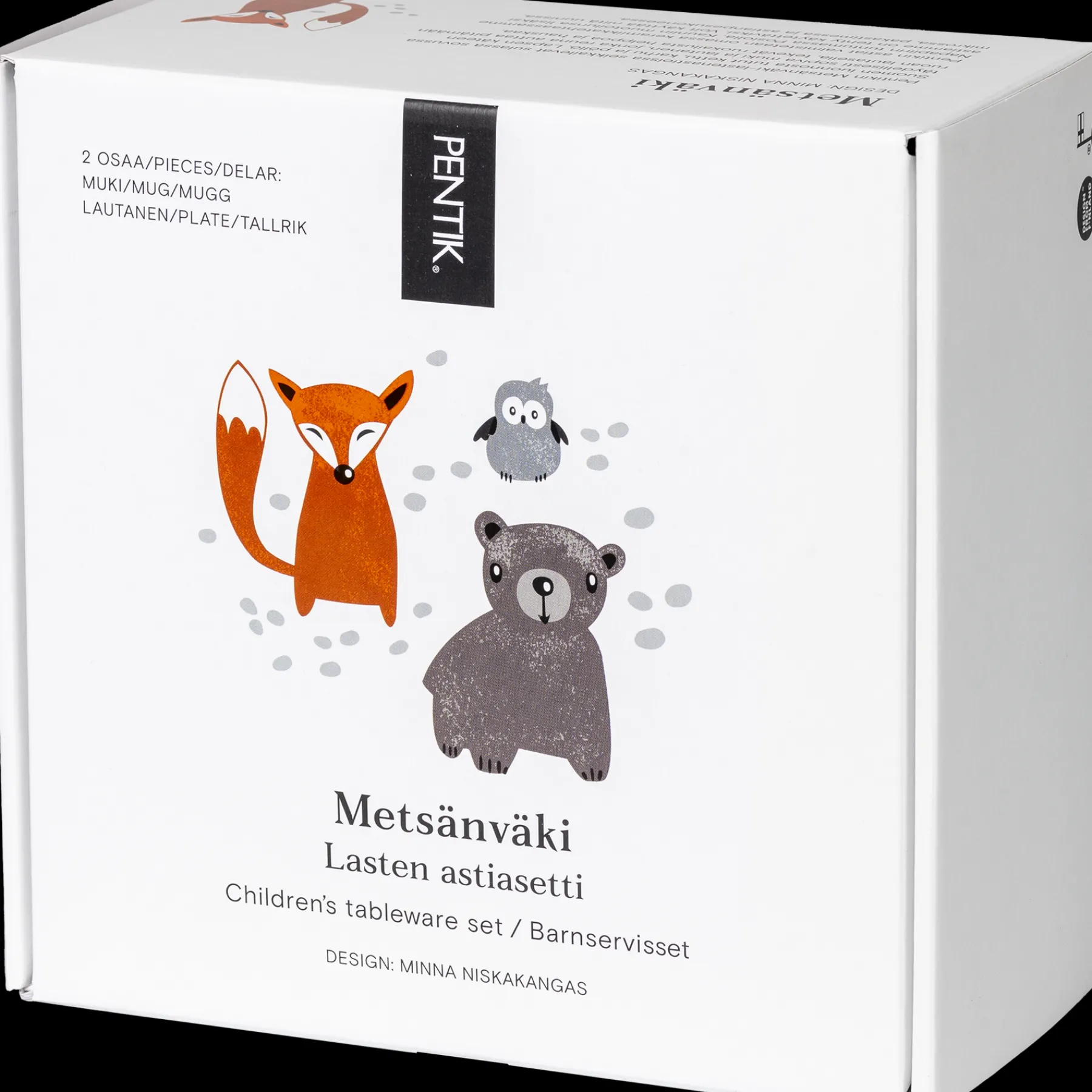 Pentik Lasten Kattaus | Lasten Kattaus^Metsänväki Astiasetti Muki 0,2 l ja Lautanen 18 cm Multi