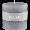 Pentik Kynttilät Ja Kynttilätarvikkeet^Pöytäkynttilä Harmaa
