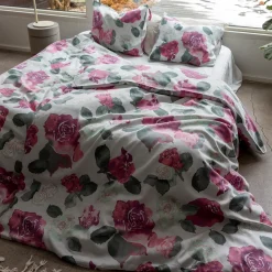 Pentik Vuodevaatteet^Ruusu Pussilakanasetti Vaaleanpunainen