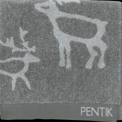 Pentik Kylpyhuonetekstiilit^Saaga Käsipyyhe Harmaa