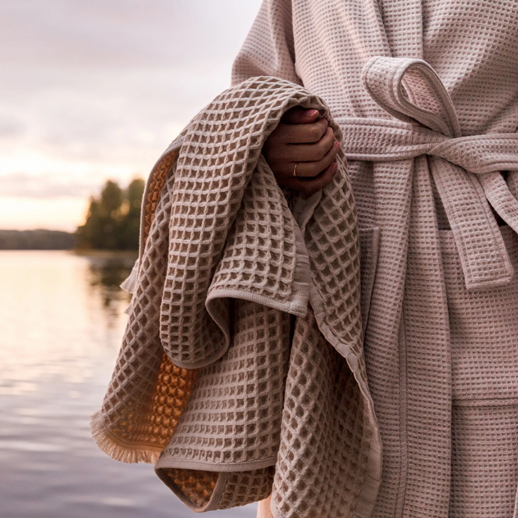 Pentik Spa-tuotteet | Kylpytakit Ja Toilettilaukut^Tundra Kylpytakki Vaaleanruskea