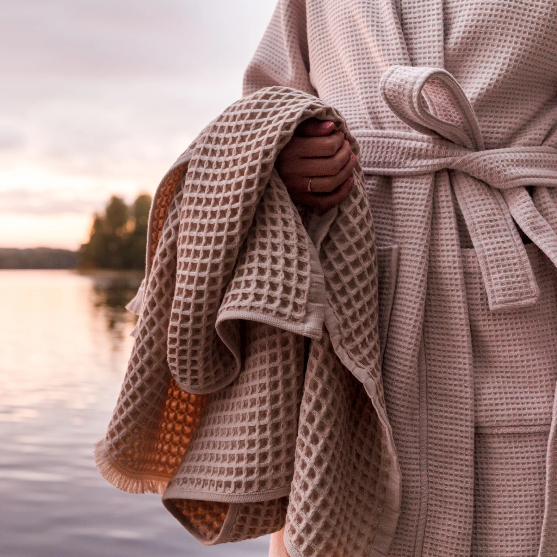 Pentik Spa-tuotteet | Kylpytakit Ja Toilettilaukut^Tundra Kylpytakki Vaaleanruskea