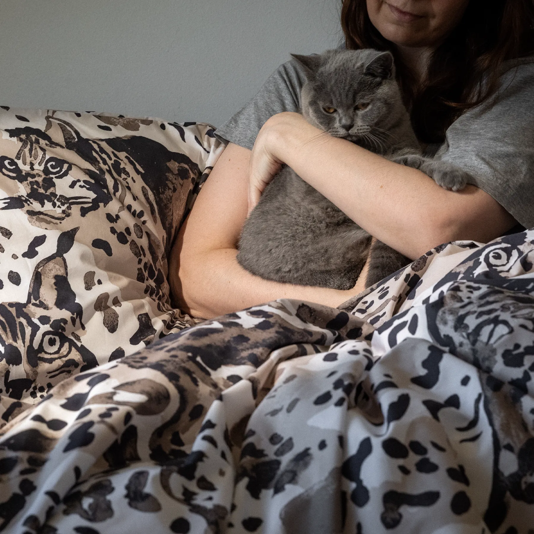 Pentik Vuodevaatteet^Villikissa Tyynyliina Vaaleanruskea